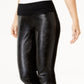 INC International Concepts Women's Faux Leather Skinny Pants Black Size 6