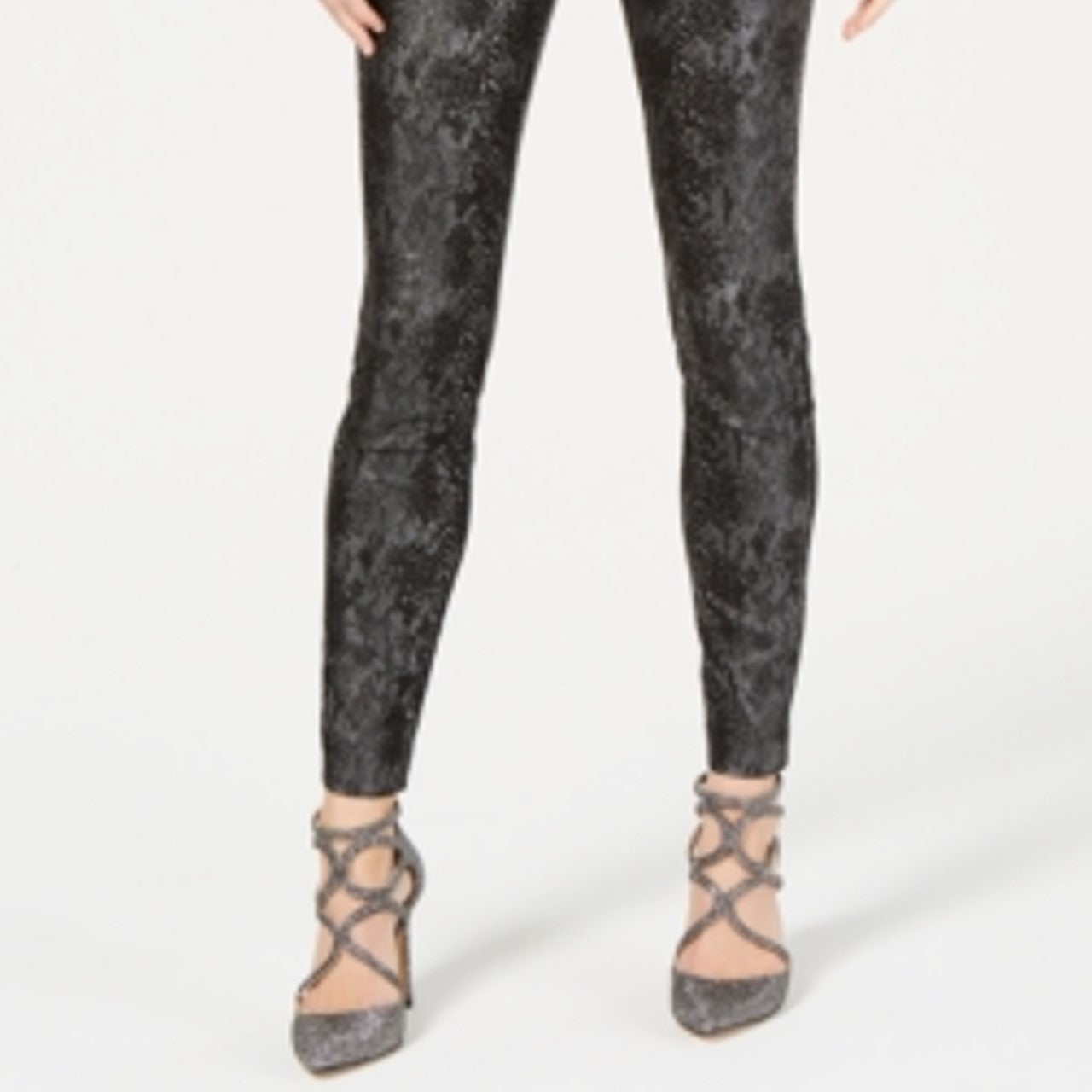 Inc Snake-Print Skinny Pants Black Size 0