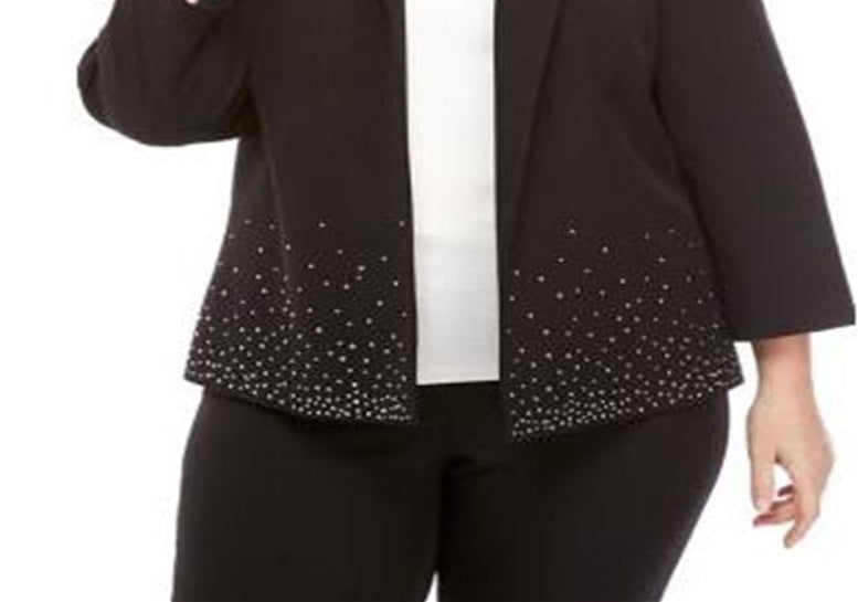 Kasper Women's Suit Wear to Work Jacket Black Size 24W