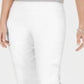 JM Collection Women's Button Hem Capri Pants White Size Petite Small