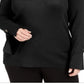 JM Collection Women's  Plus Size Grommet-Detail Sweater Black Size 3X