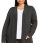 Style & Co Women's Layering Open Front Duster Sweater Gray Size 3X