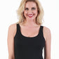Instant Figure Women's Scoop Neck Tank Top Black Size M
