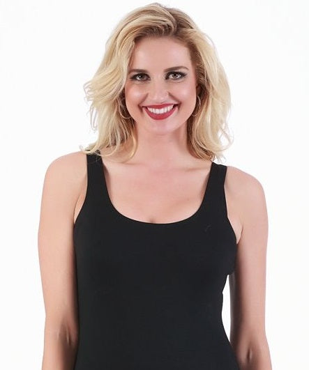 Instant Figure Women's Scoop Neck Tank Top Black Size M