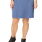 Karen Scott Women's Sport Cotton Hardware Dress Blue Size X-Small