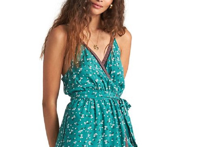 Billabong Women's Soft Seas Dress Green Size Medium