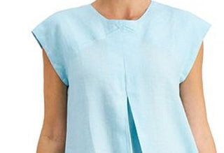 Charter Club Women's Tie Back a Line Dress Blue Size Medium