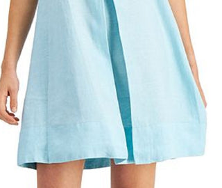 Charter Club Women's Tie Back a Line Dress Blue Size Medium