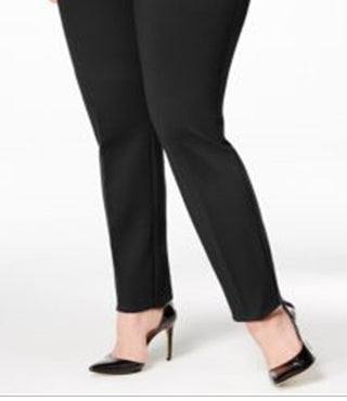 Alfani Women's Plus Hollywood Skinny Ponte Pants Black Size 14W