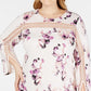Alfani Women's Plus Size Illusion-Trim Shift Mauve Combo 16W