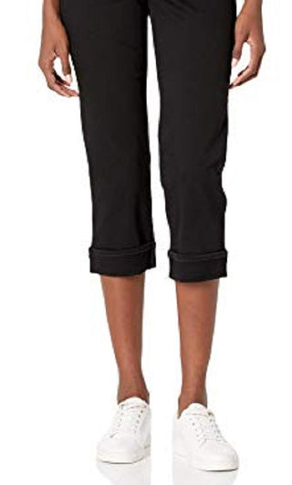 NYDJ Women's Marilyn Straight Crop Jeans Black Size 16