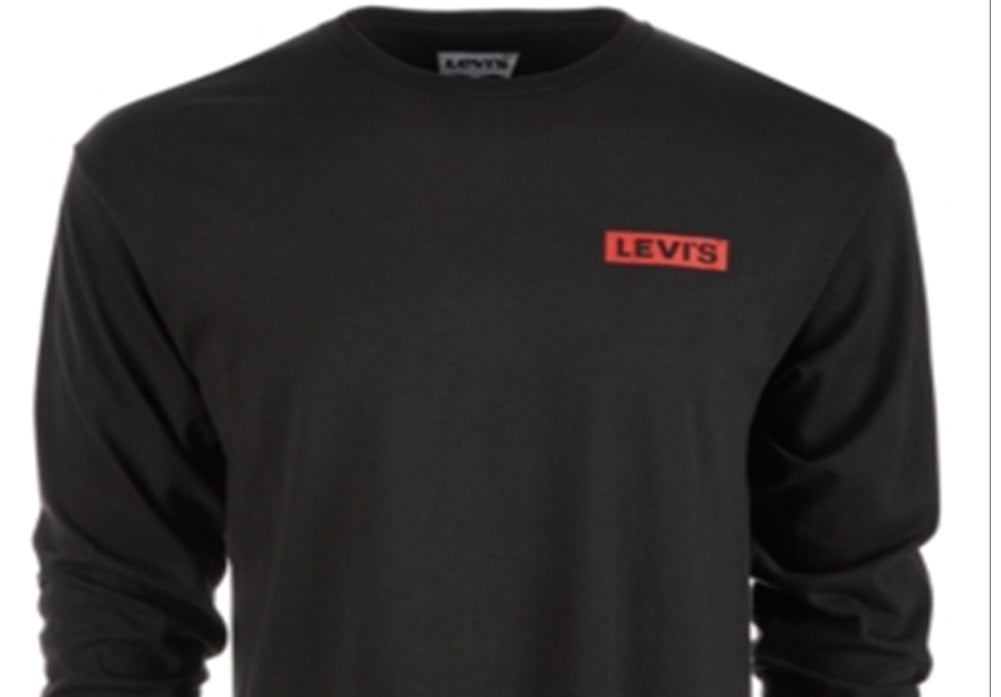 Levi's Men's Logo Graphic Long Sleeve T-Shirt Black Size XL