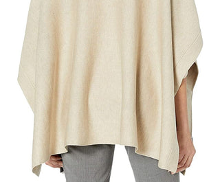 Calvin Klein Women's Poncho Color Block Heather Brown One Size