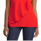 Ralph Lauren Women's Short Sleeve Blouse Top Red Size Small