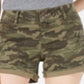 Vanilla Star Junior's Camo Cuffed Distressed Denim MIDI Shorts Green Size 3