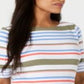 Karen Scott Women's Lulu Striped T-Shirt White Size Petite Medium