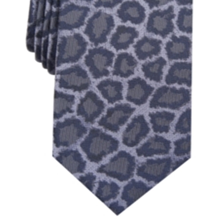 INC International Concepts Men's Jaguar Skin Skinny Tie Gray Size Regular