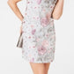 Jessica Howard Women's Floral Sleeveless Crew Neck Short Shift Party Dress Gray Size 14