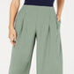 Maison Jules Women's Pleated Cropped Pants Green Size 12