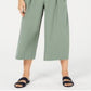 Maison Jules Women's Pleated Cropped Pants Green Size 12