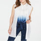 Charter Club Women's Open Front Pointelle Vest White Size X-Lage