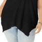Style & Co Women's  Petite Sleeveless Handkerchief-Hem Top Black Size PXS