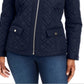 Charter Club Women's Quilted Jacket Blue Size Petite Small