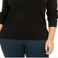 Anne Klein Women's Plus Turtleneck Sweater Black Size 1X
