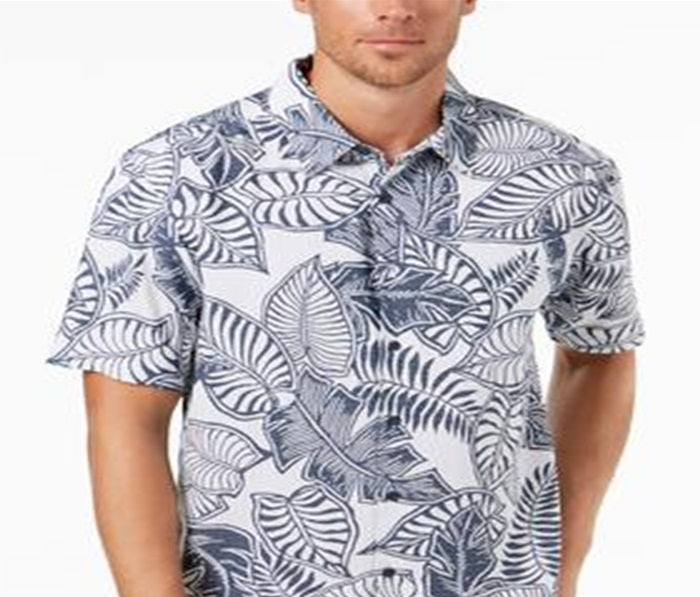 Quiksilver Waterman Men's Siesta Short Sleeve Shirt Blue Size X-Large