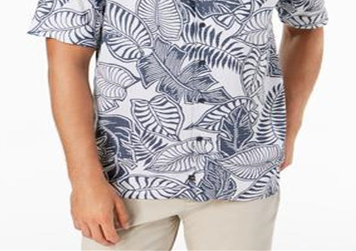 Quiksilver Waterman Men's Siesta Short Sleeve Shirt Blue Size X-Large