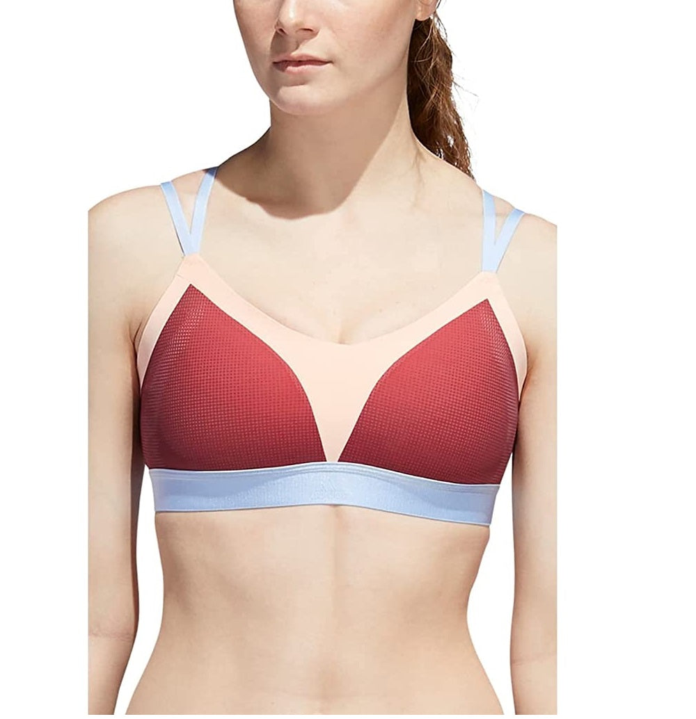 Adidas Women's All Me Training Bra Active Maroon/Glow Pink Size Medium
