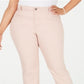 Style & Co Women's High Rise Slim Leg Jeans Pink Size 14W