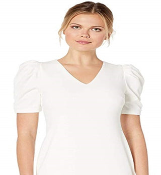 Calvin Klein Women's Short Sleeve MIDI Dress White Size 2