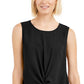 Alfani Women's Sleeveless Scoop Neck Top Black Size Medium