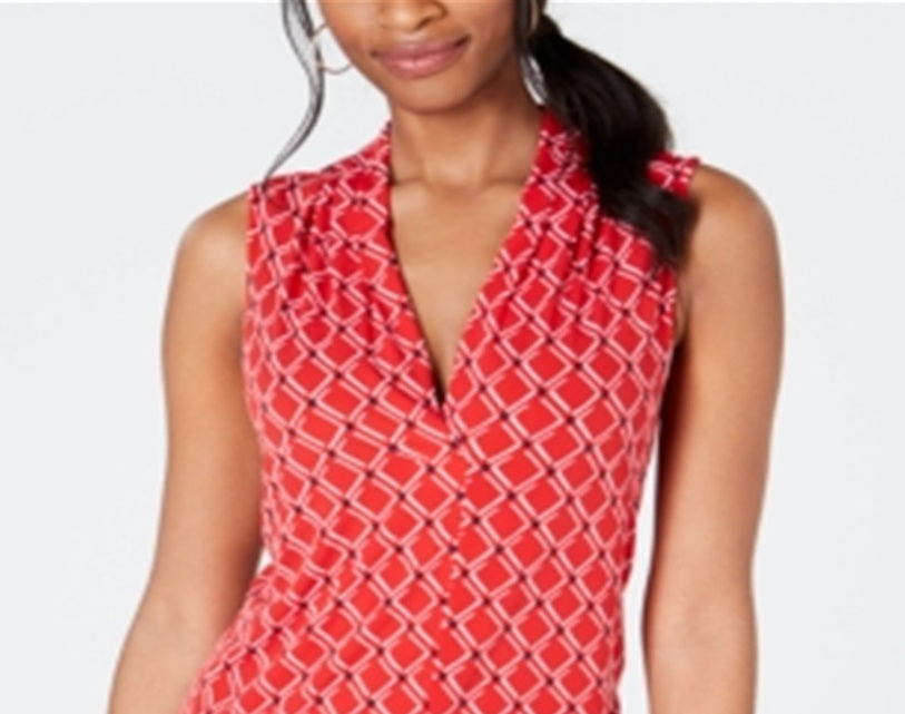 Charter Club Women's Sleeveless Tank Top Red Size X-Large