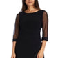 R & M Richards Women's Raglan Above the Knee Wrap Dress Black Size 12 Petite