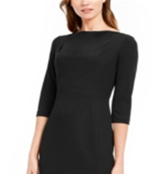 Calvin Klein Women's Flounce Bottom MIDI Dress Black Size 8