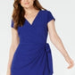 INC International Concepts Womens Cocktail Party Wrap Dress Blue Size S