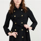Calvin Klein Women's Military Coat Dress Black Size 16
