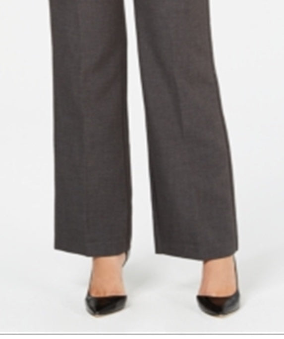 Charter Club Women's Belted Slim It up Trousers Gray Size 14 Petite
