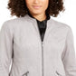 Alfani Women's Faux Suede Jacket Gray Size Large