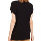 Alfani Women's Striped Batwing-Sleeve Sweater  Black Size 2XL