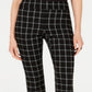 INC Women's  Windowpane-Print Bootcut Pants  Black Size 4