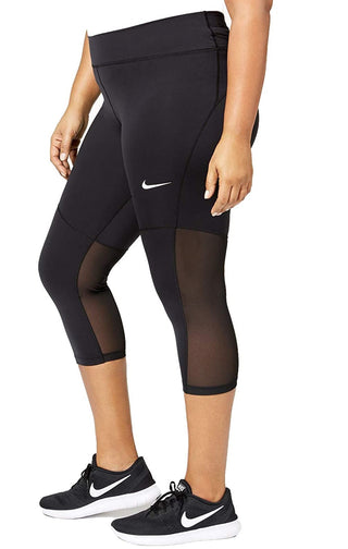 Nike Women's Power Training Capri Leggings Black Size 2X