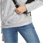 INC International Concepts Women's New Heather Glitter Crew Neck Long Sleeve Casual Top Grey Size Large