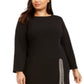 Calvin Klein Women's Dress Plus Sheath Bling Slit Black Size 20W