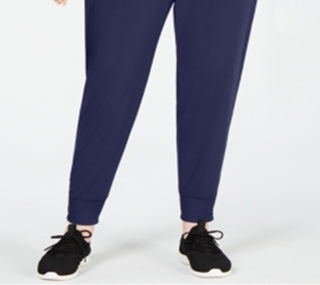Ideology Women's Tie Lounge Pants Plus Blue Size 3X