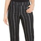 Charter Club Women's Striped Cropped Tummy Control Pants Blue Size 10