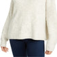 French Connection Women's Ribbed Pullover Sweater Brown Size Large