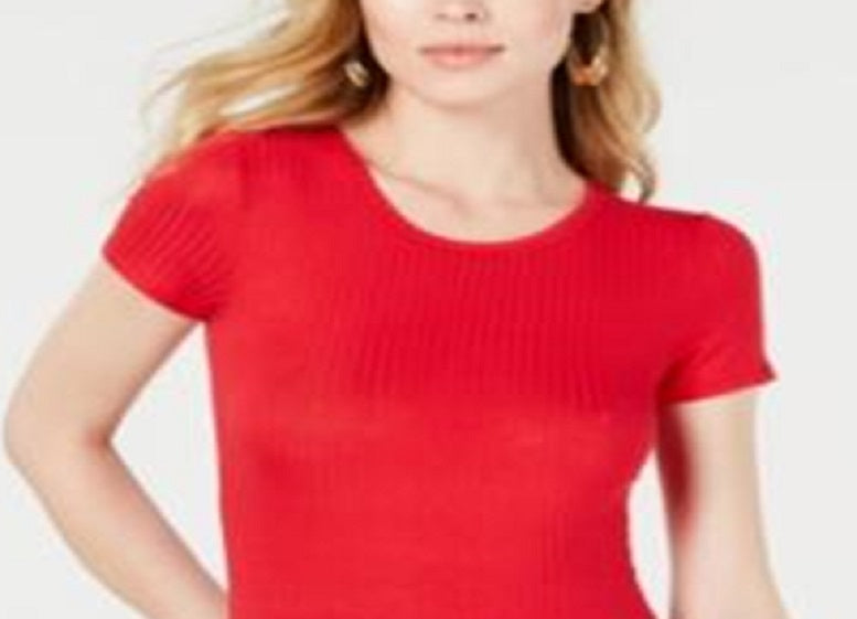 Free People Women's Baby Ribbed Tee Red Size Medium